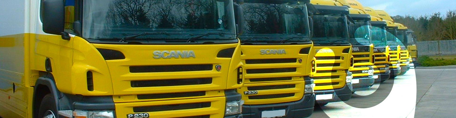 Row of Broadway Transport Lorries