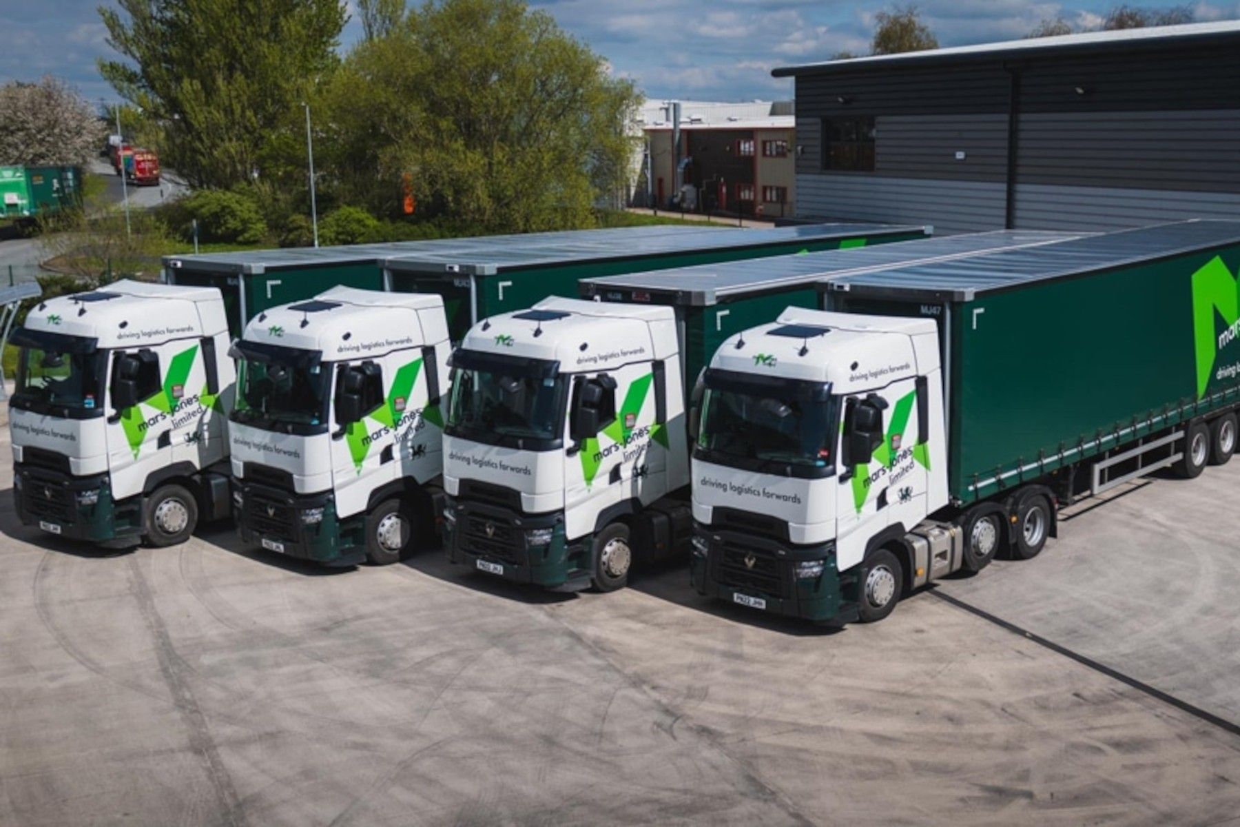 4 Mars Jones Lorries in a row