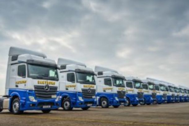 11 Blue and White Bartrums Trucks